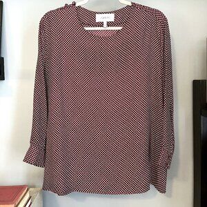 The Great. Star Silk Top (Burgundy) 0